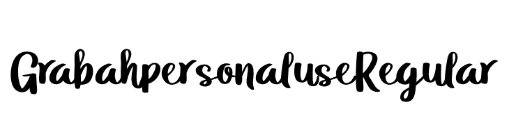 GrabahpersonaluseRegular  नि: शुल्क फ़ॉन्ट्स डाउनलोड
