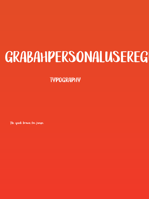 GrabahpersonaluseRegular Poster