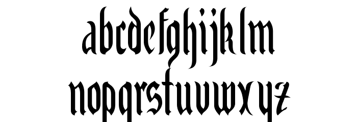 Grabstein Gotik Font LOWERCASE