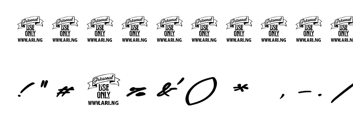 Graced Script PERSONAL USE Font OTHER CHARS