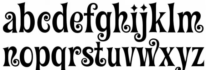 Graceful Mazurka फ़ॉन्ट लोअरकेस