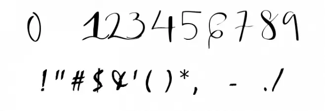 Gracias Font OTHER CHARS