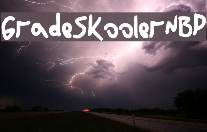 GradeSkoolerNBP Font examples