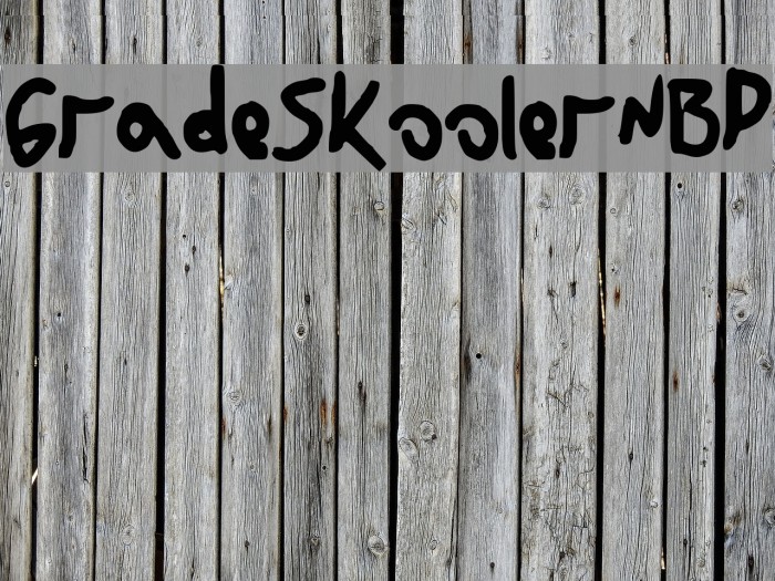 GradeSkoolerNBP Font examples