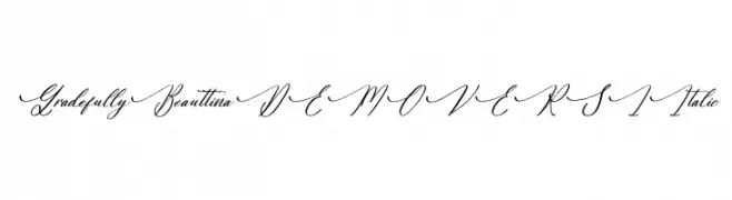 Gradefully Beauttina DEMO VERSI Italic फ़ॉन्ट