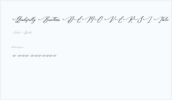 Gradefully Beauttina DEMO VERSI Italic Business Card