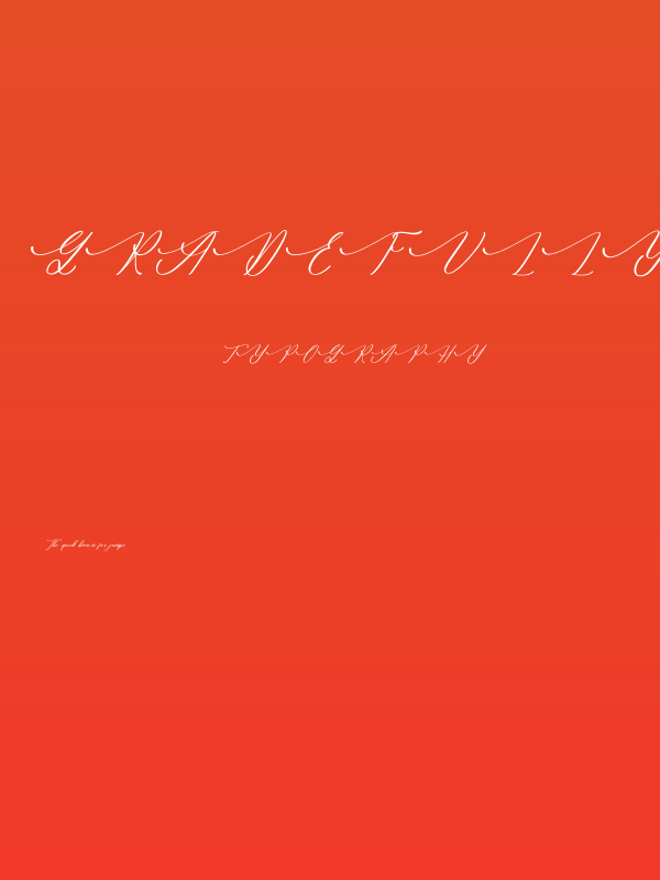 Gradefully Beauttina DEMO VERSI Italic Poster