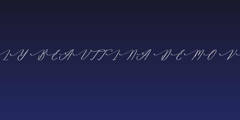 Gradefully Beauttina DEMO VERSI Italic Social Header