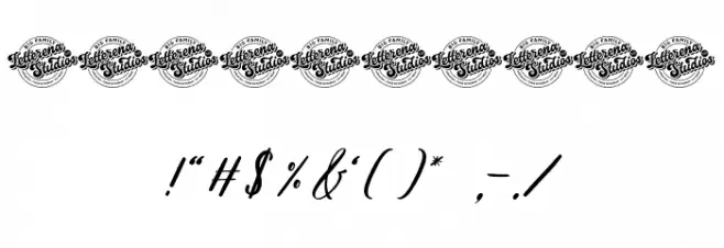 Gradefully Beauttina DEMO VERSI フォント その他の文字