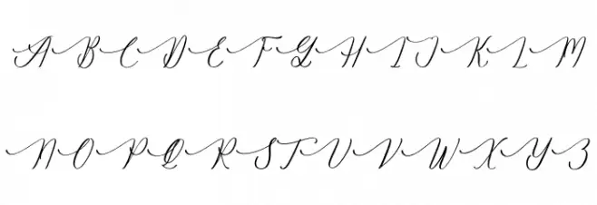 Gradefully Beauttina DEMO VERSI フォント 大文字