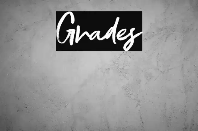 Grades Font examples