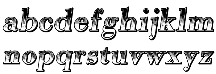 Gradientico Italic Font LOWERCASE