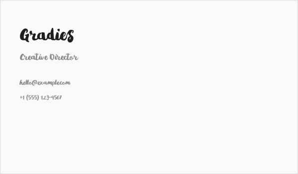 Gradies Business Card