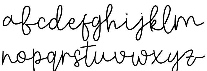 Gradiola Font LOWERCASE