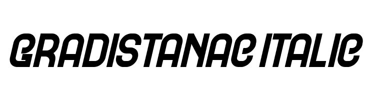 Gradistanac Italic  Скачать бесплатные шрифты