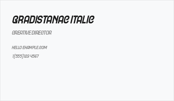 Gradistanac Italic Business Card