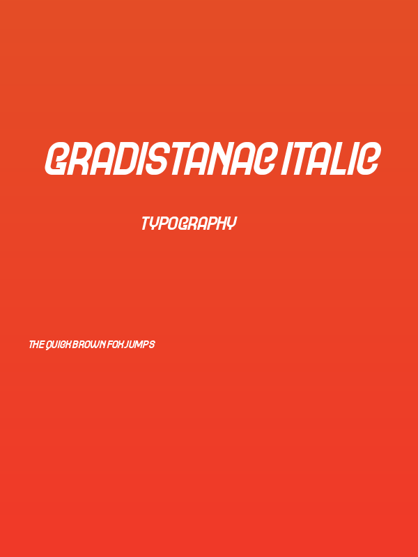 Gradistanac Italic Poster