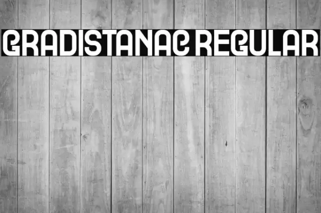 Gradistanac Regular Font examples