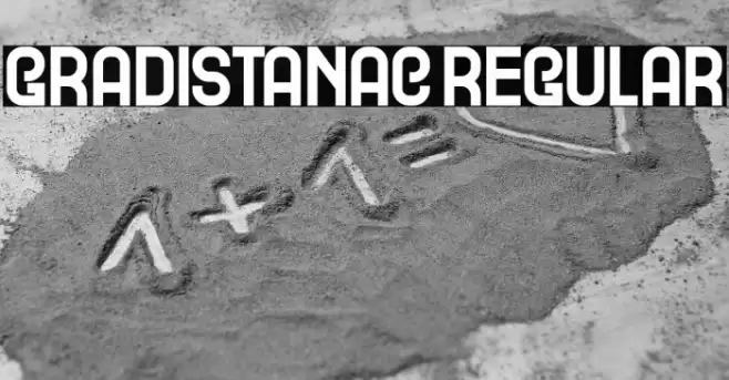 Gradistanac Regular Font examples