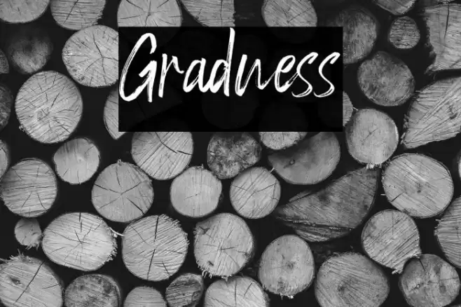 Gradness Font examples