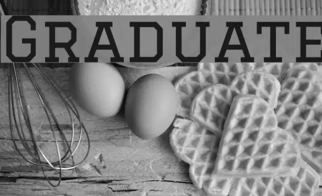 Graduate Font examples