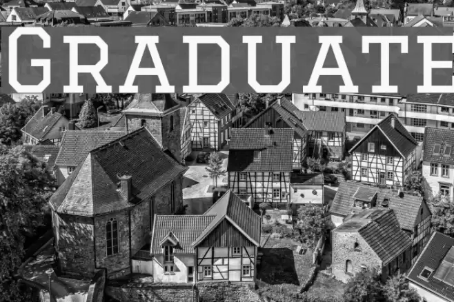 Graduate Font examples