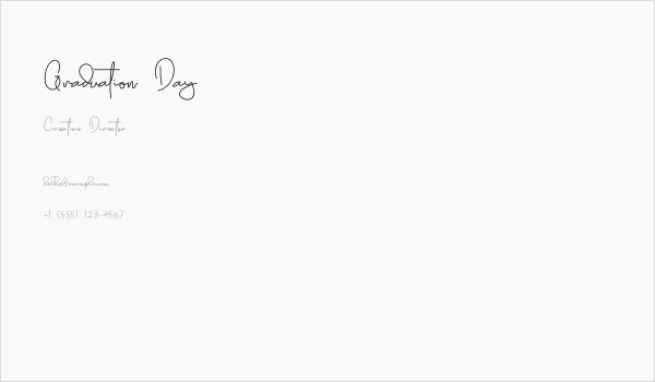 Graduation Day Business Card