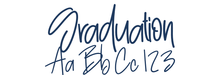 Graduation Font Preview