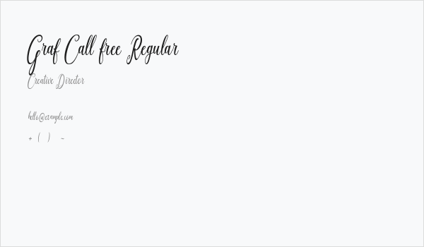 Graf Call free Regular Business Card