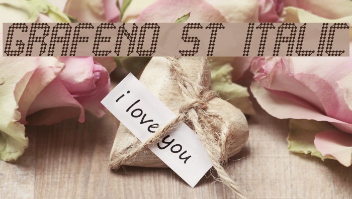 Grafeno St Italic Font examples