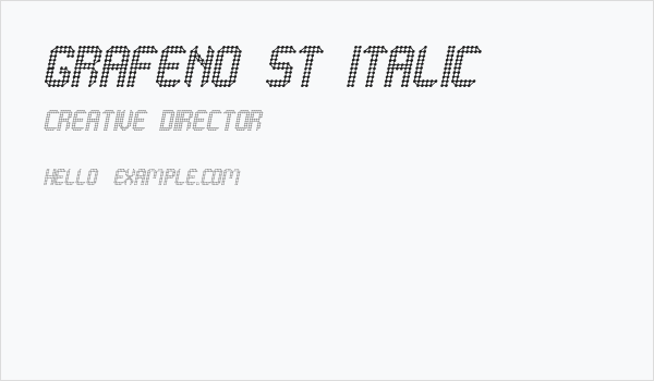 Grafeno St Italic Business Card