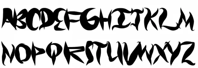 Graffical Schriftart Groß