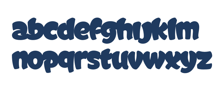 Graffismo-Regular Lowercase