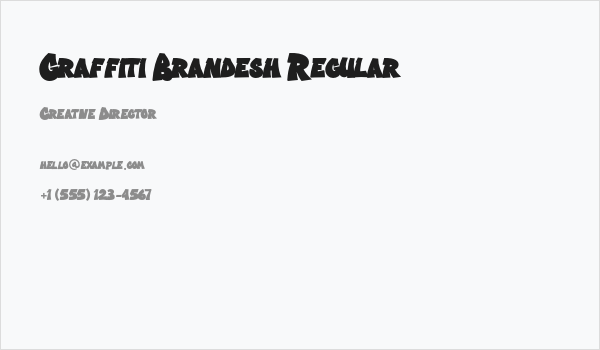 Graffiti Brandesh Regular Business Card