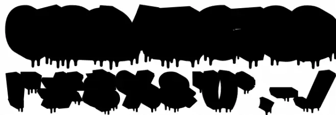 Graffiti Dripes Shadow Drips Font OTHER CHARS