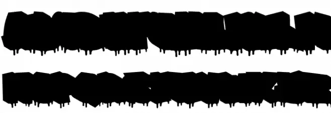 Graffiti Dripes Shadow Drips Font Litere mari