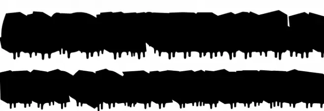 Graffiti Dripes Shadow Drips خط أحرف صغيرة