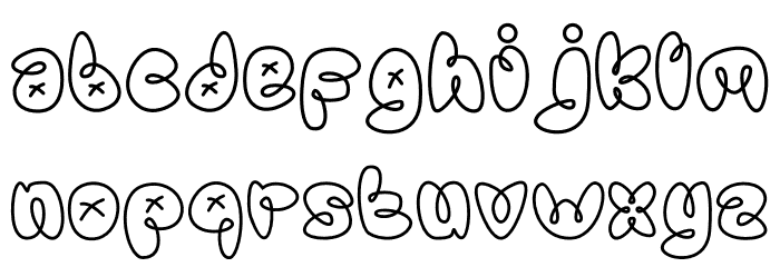 Graffiti Line Font LOWERCASE