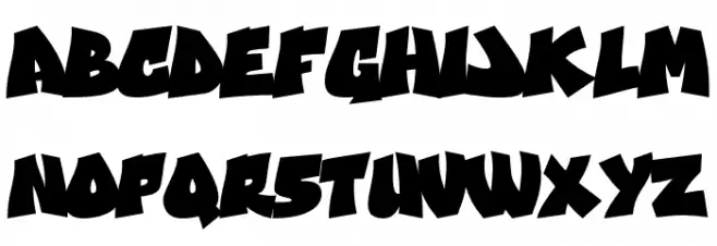 Graffiti Rusty Regular फ़ॉन्ट अपरकेस