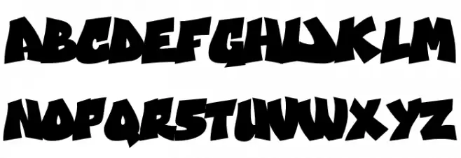 Graffiti Rusty Regular خط أحرف صغيرة