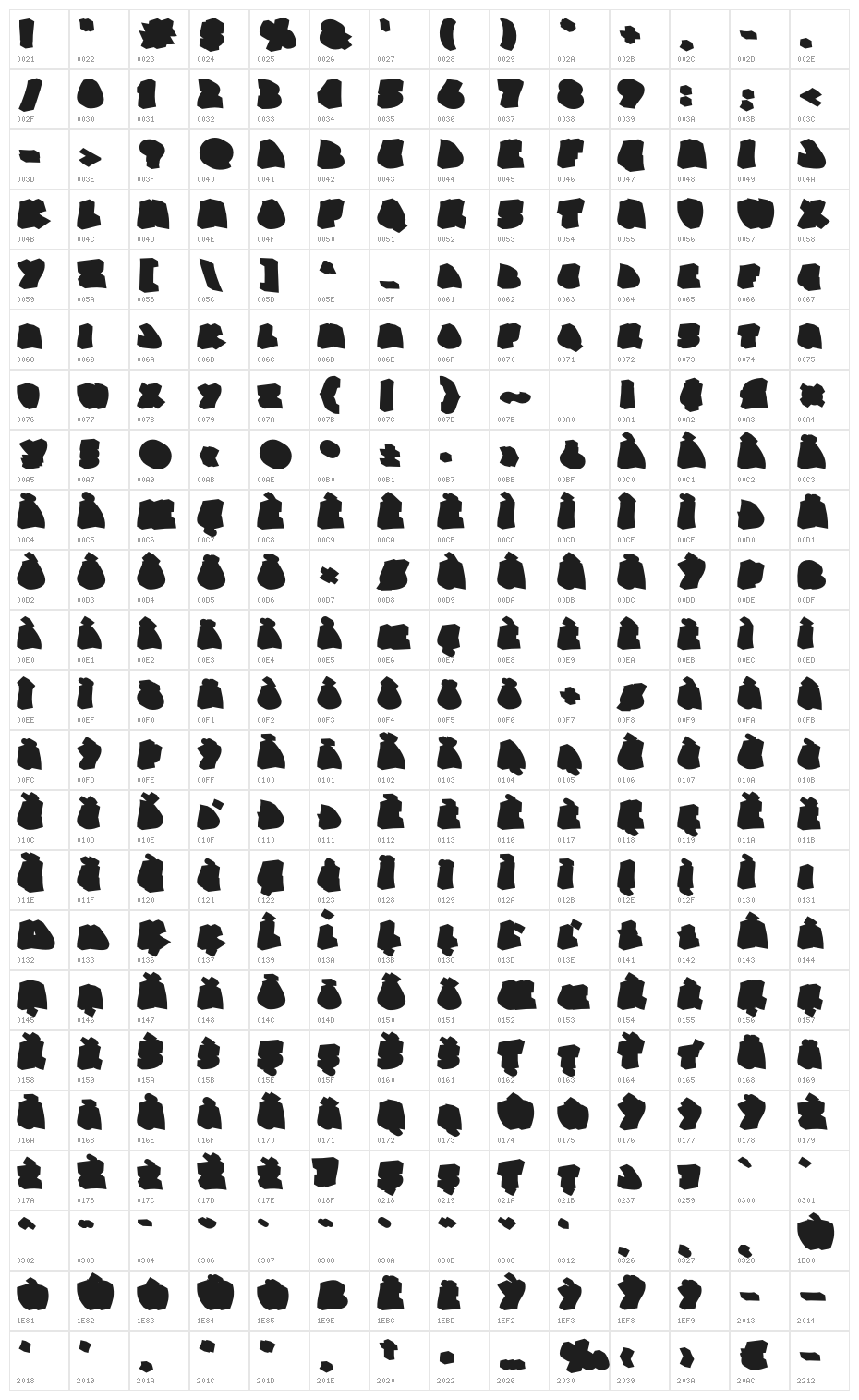 Graffiti Rusty Shadow Character Map