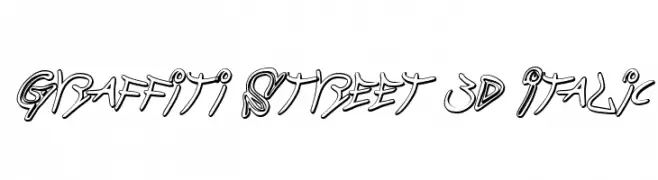 Graffiti Street 3D Italic  フリーフォントのダウンロード