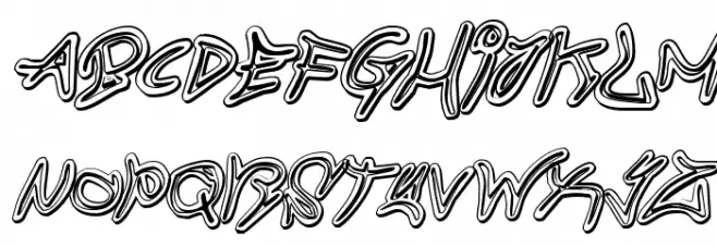 Graffiti Street 3D Italic Schriftart Groß