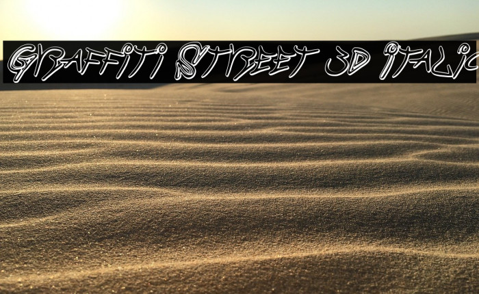 Graffiti Street 3D Italic Schriftart examples