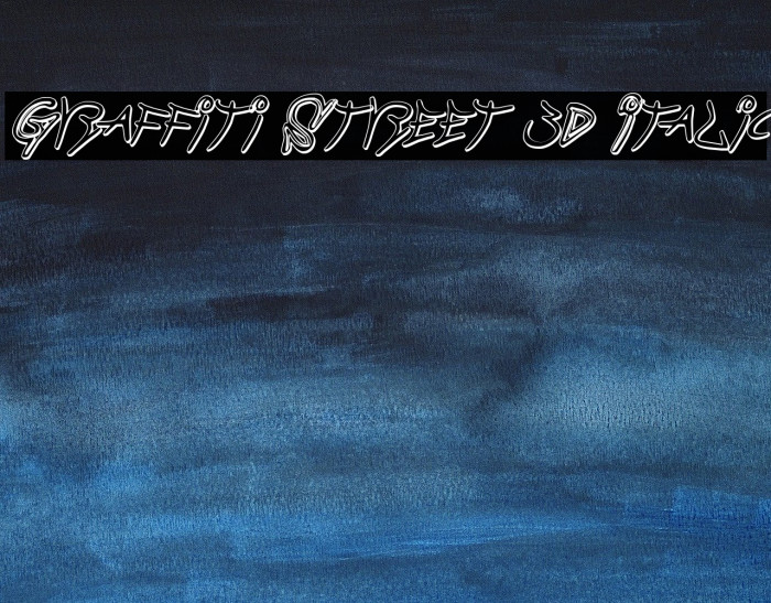 Graffiti Street 3D Italic Schriftart examples