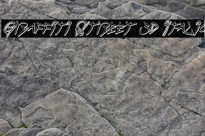 Graffiti Street 3D Italic Schriftart examples