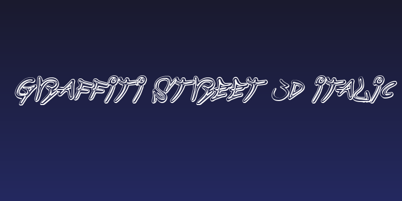Graffiti Street 3D Italic Social Header