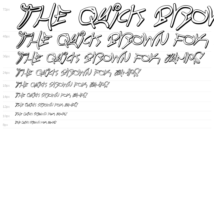 Graffiti Street 3D Italic Waterfall