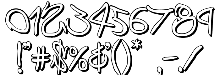 Graffiti Street 3D Font OTHER CHARS