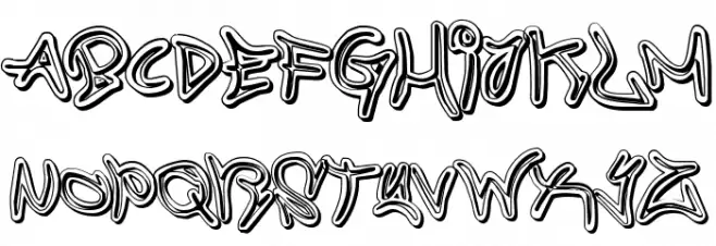 Graffiti Street 3D Font UPPERCASE